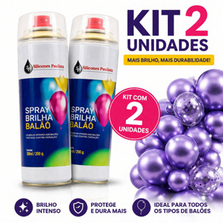 Spray Brilha Balão de aniversário 300ml Da Brilho na Bexiga De Festa Latex Silicone Paulista em Oferta na Shopee