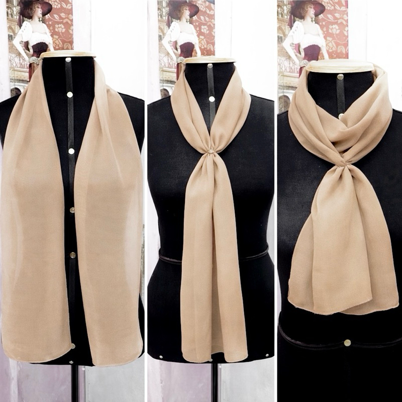 Echarpe bege claro- Padrão uniformes/congresso/coral/igrejas/empresas/moda casual/elegante em Oferta na Shopee