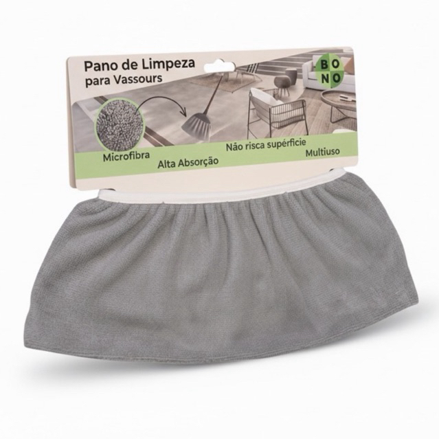 Saco Pano de Chão Microfibra Para Vassoura e Rodo  MOP + Limpeza Pesada e Diária | Alta Absorção