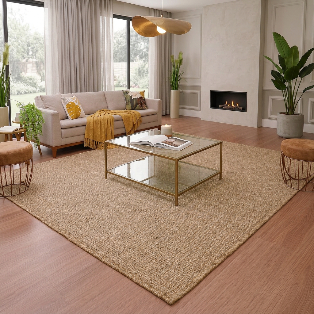 Tapete Soft 300x200 Sala Sisal luxo Resistente Fácil Limpeza Decorativo Ambiente Interno Conforto Diário elegante