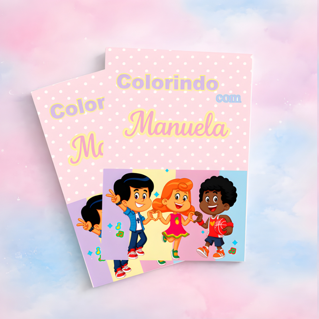 Livro de Colorir - 3 Palavrinhas menina - Personalizado Lembrancinha Aniversário