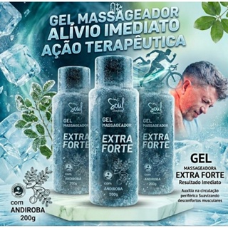 Gel Massageador Extra Forte 200g com Andiroba | Alívio Dor Muscular, Relaxante, Pós Treino Soul Cosméticos em Oferta na Shopee