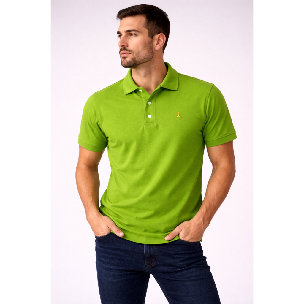 Camisa polo Masculina Tamanhos M, G, GG ,G1 e G2 Excelente Qualidade Cor Verde, Estiloso Casual