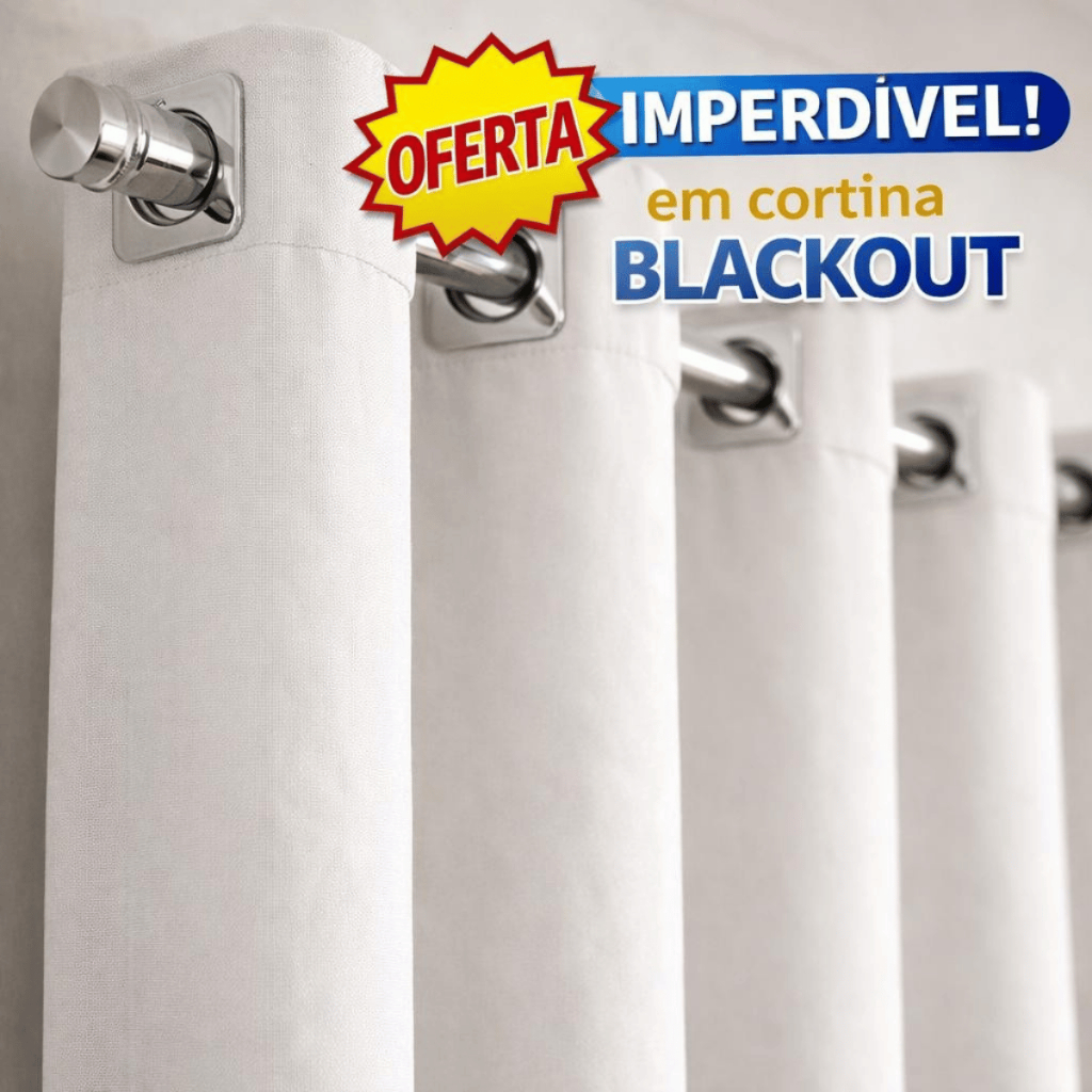 Cortina Blackout Para Janela 2,50 x 1,40 Corta Luz 95%