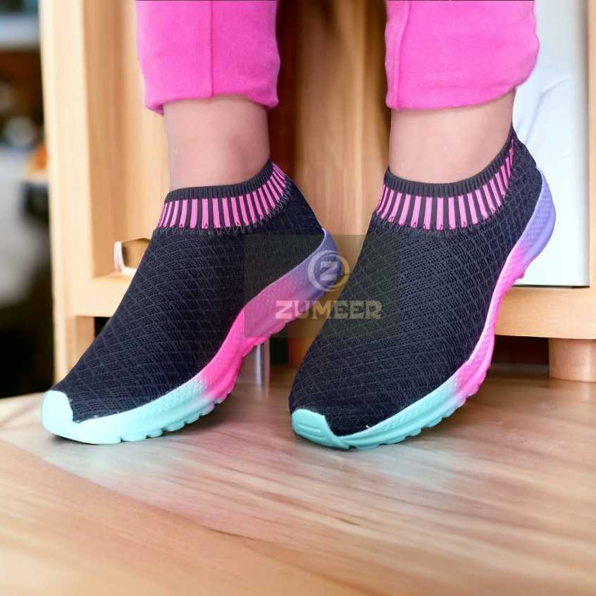 Tenis infantil Feminino Menina Calce Facil Meia Escolar Sapatenis