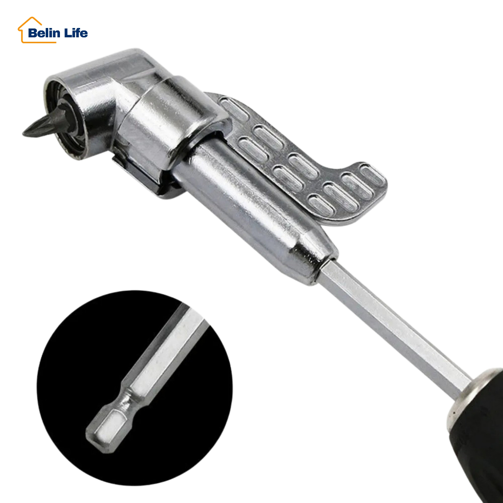 Adaptador Angular 105 Graus Luatek p/ Parafusadeira e Furadeira Mandril Magnético 1/4" Luatek LWJ-1988
