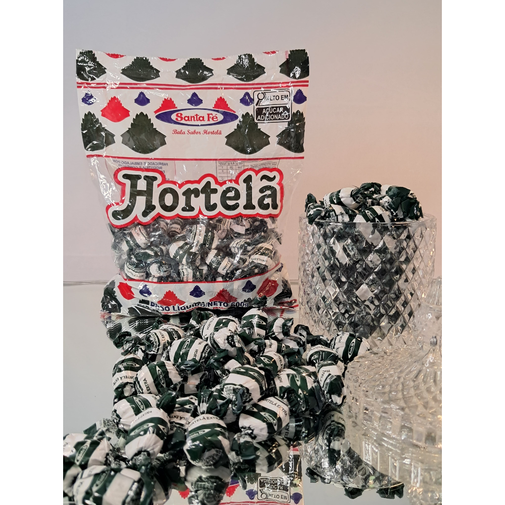 Detalhes do BALA - HORTELÃ - SANTA FÉ - PACOTE 600G - DURA