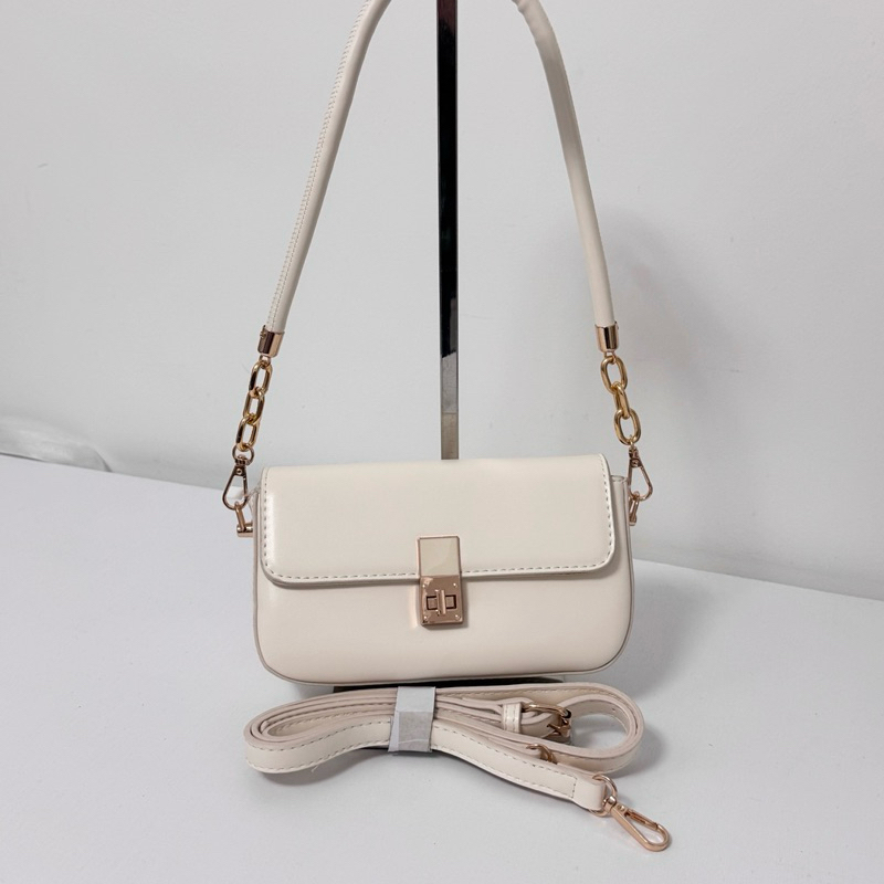 Bolsa feminina tranversal tem 2 alca Couro PU Cabe celular
