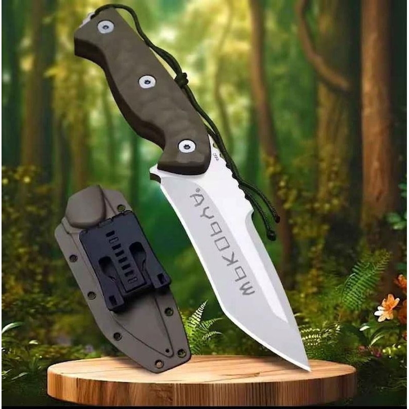Faca Tática Full Tang Sobrevivência Bushcraft (WPKOPYA - EUA)