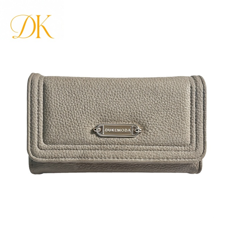 Carteira Longa Feminina PU, Múltiplos Cartões, Design Moderno, Textura Couro, De Mão – Novo-N124-61