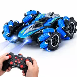 Carrinho De Controle Remoto Recarregável Brinquedo 9 Funções 4x4 Drift Gira 360 Graus Acrobático