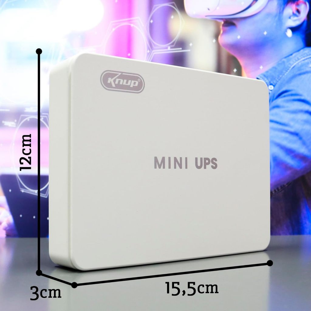Mini Nobreak KNUP UPS 35W USB Type-C Poe Bivolt 100/240V KP-588