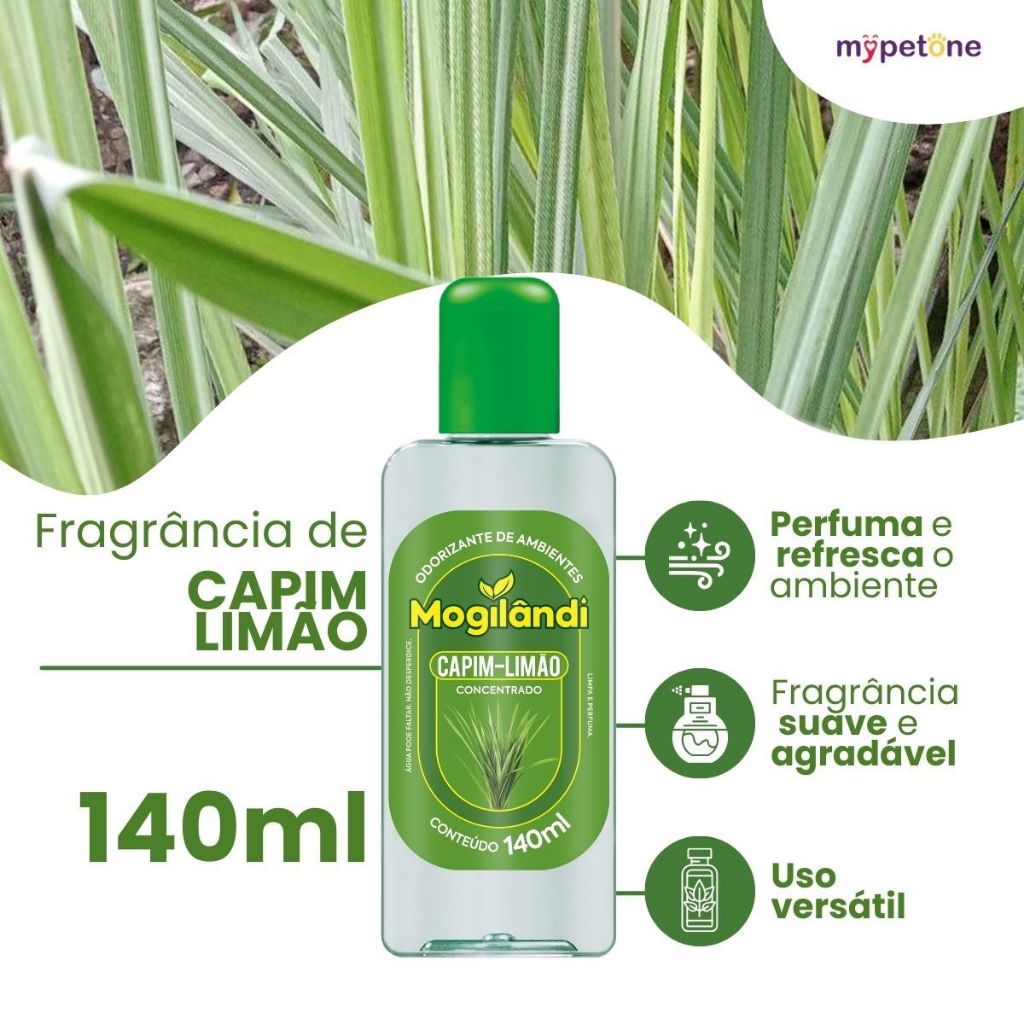 Óleo Odorizante de Ambientes Frescor Capim Limâo Mogilândi 140ml