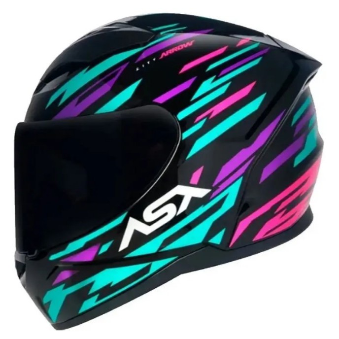 CAPACETE ASX CITY TOP LANÇAMENTO FEMININO MASCULINO CASAL ARROW BAVETE E NARIGUEIRA + VISEIRA CRISTAL