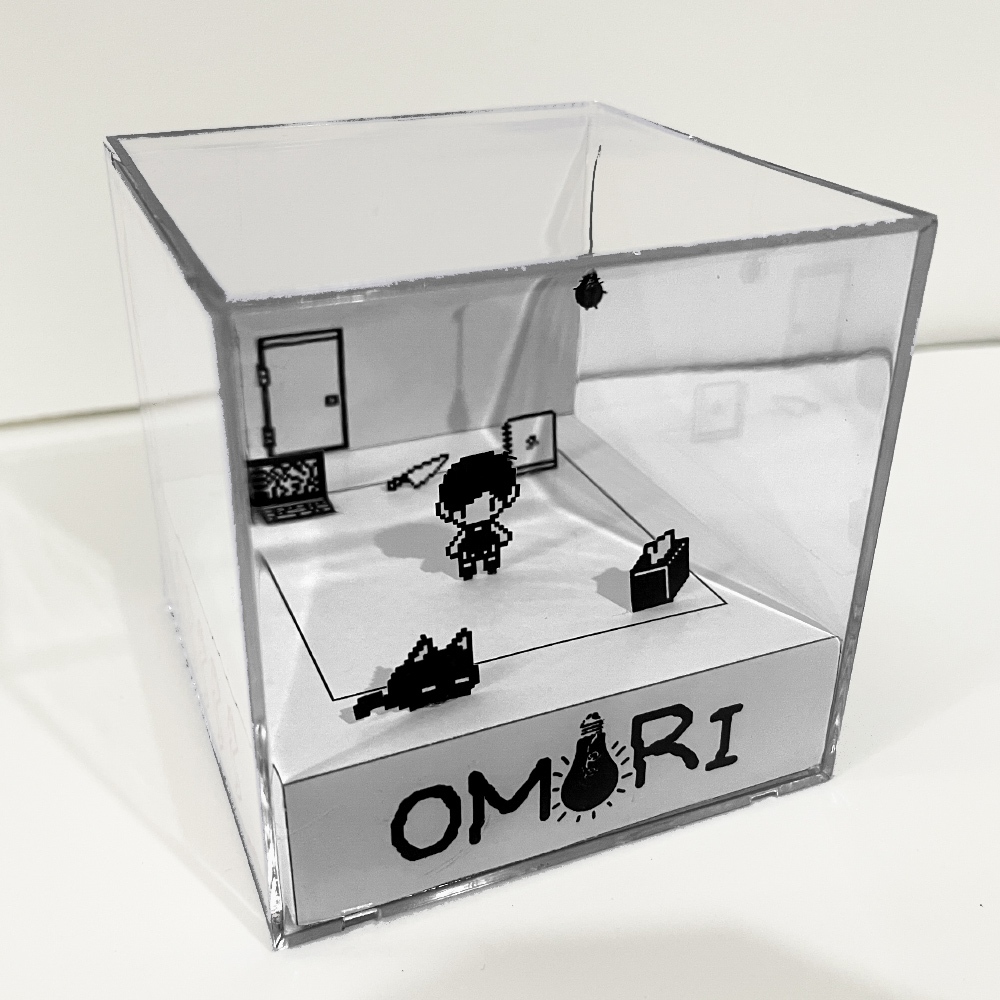 Omori cubo diorama 9x9 3D decorativo Decoração Nerd Geek Quarto Presente Criativo colecionável Cole — imagem 2 de 2