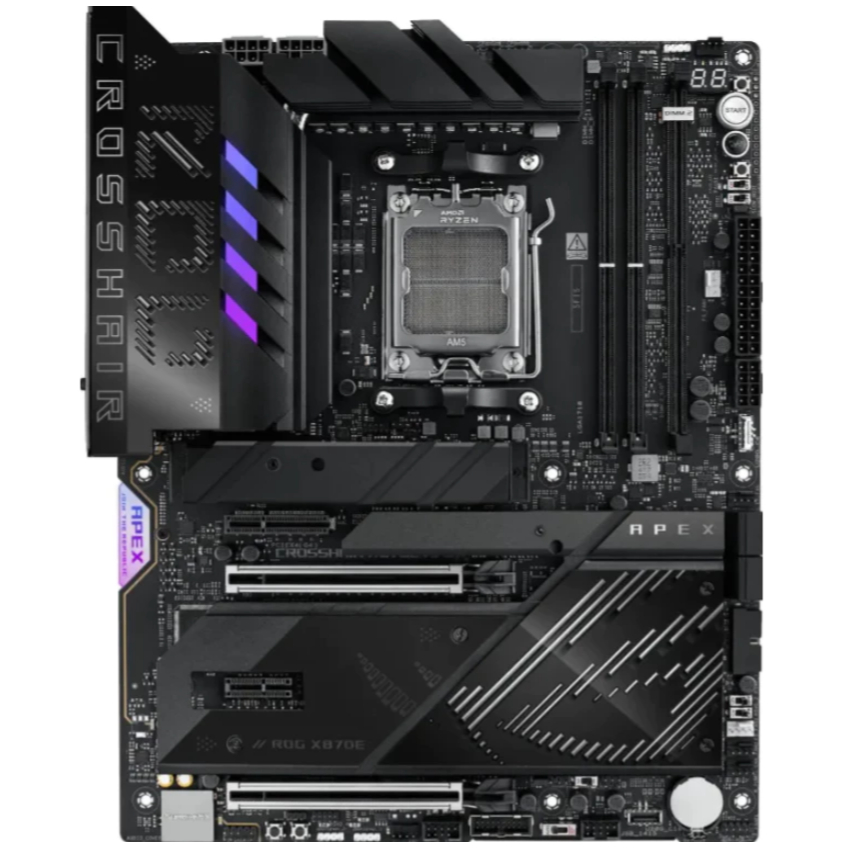 Placa Mãe Asus Rog Crosshair X870e Apex Am5 Amd Lga 1718 Preto