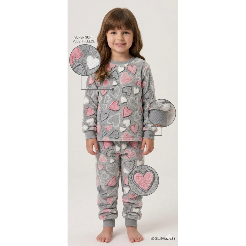Pijama Infantil em Fleece Super Quentinho – Conjunto de Inverno (02 a 12 anos)