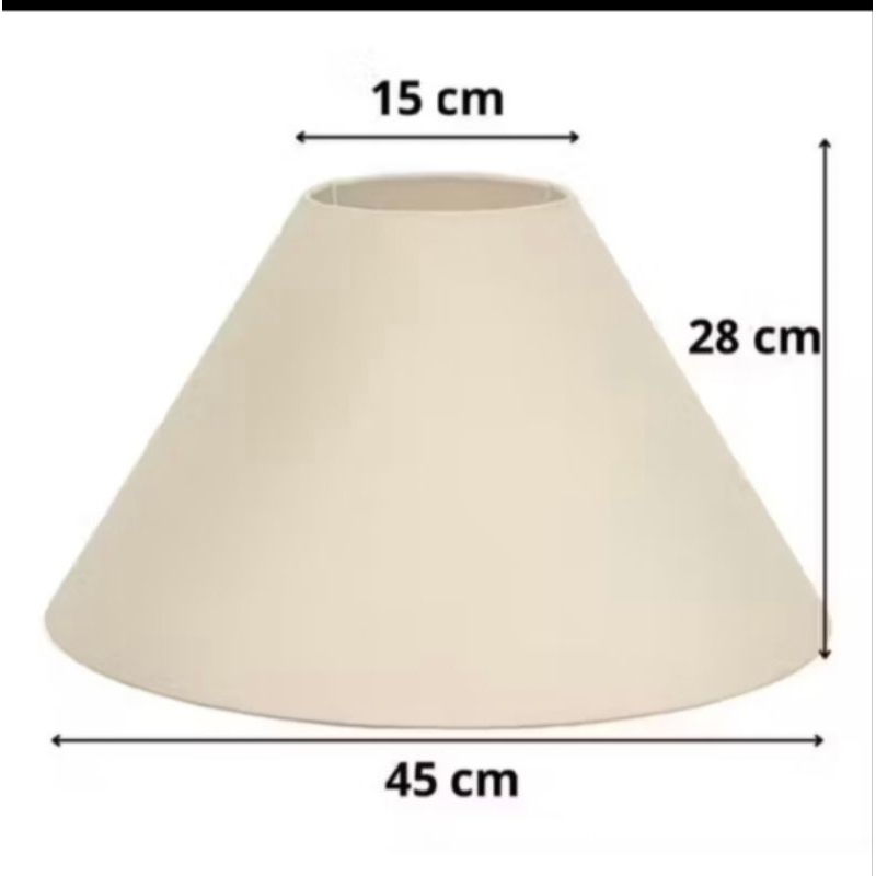 cúpula cónica grande 15x45x28 para abajur Luminária de chão em tecido soquete padrão Nacional E27