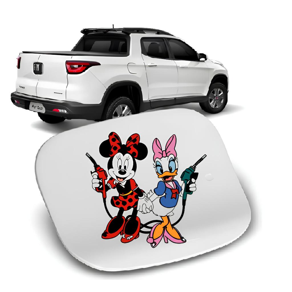 Adesivo para Carro Tanque de Combustível Minnie e Margarida