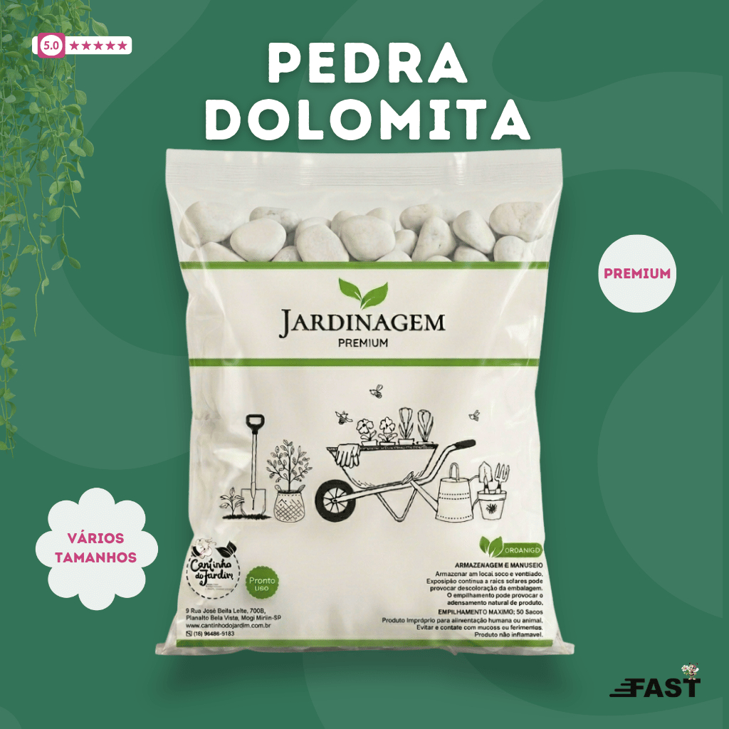 Pedra Seixo Dolomita Branca 5Kg para Jardim, Vasos, Caminhos, Paisagismo, Decoração e Área Externa em Oferta na Shopee