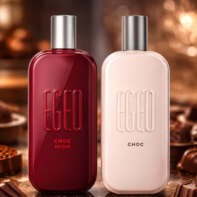 Body Splash Kit 2  Chocolate Feminino Egeo Choc High Aroma Aconchegante e Persistente