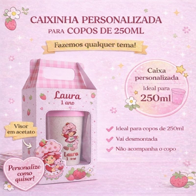 Caixinha Personalizada para Copo 250ml (10 unidades)
