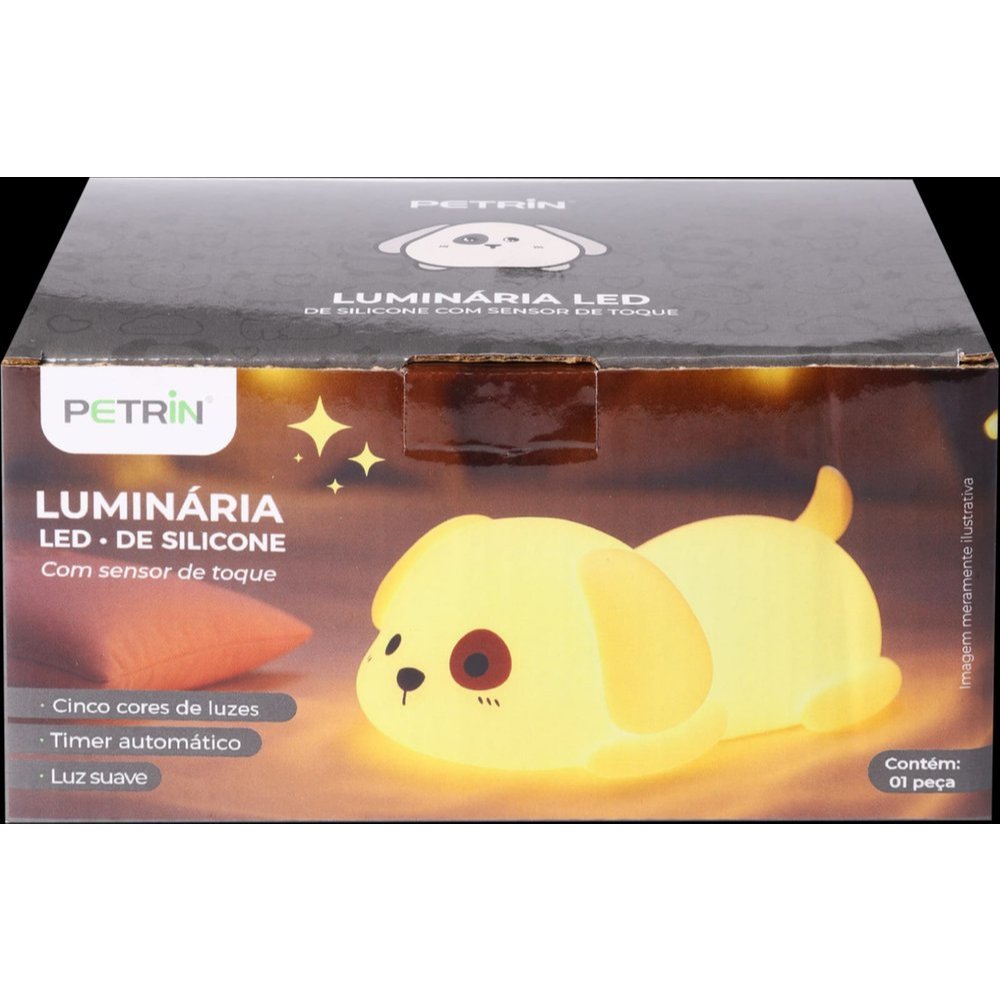 Luminária LED Cachorrinho de Silicone Abajur de led Boneco com led