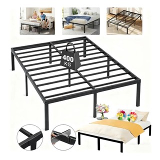 Estrado De Metal Para Cama De Casal /Cama de Solteiro, Fácil De Instalar e Dobrável Com Suportes De Ripas De Aço