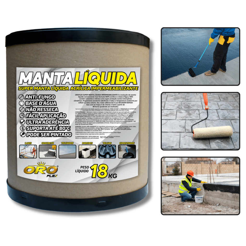 Manta Líquida Premium Impermeabilizante de Alta Performance para Construção 18KG