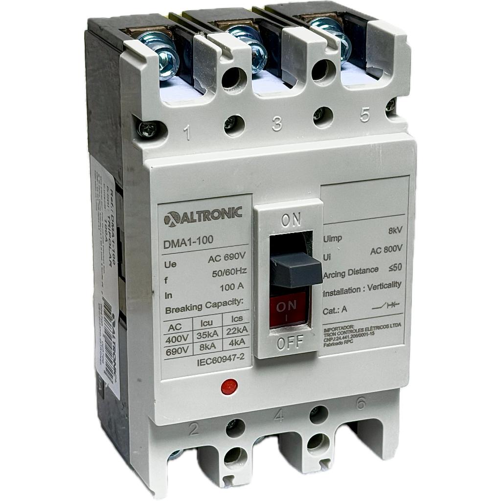 Disjuntor Automático Altronic Caixa Moldada Tripolar 100A