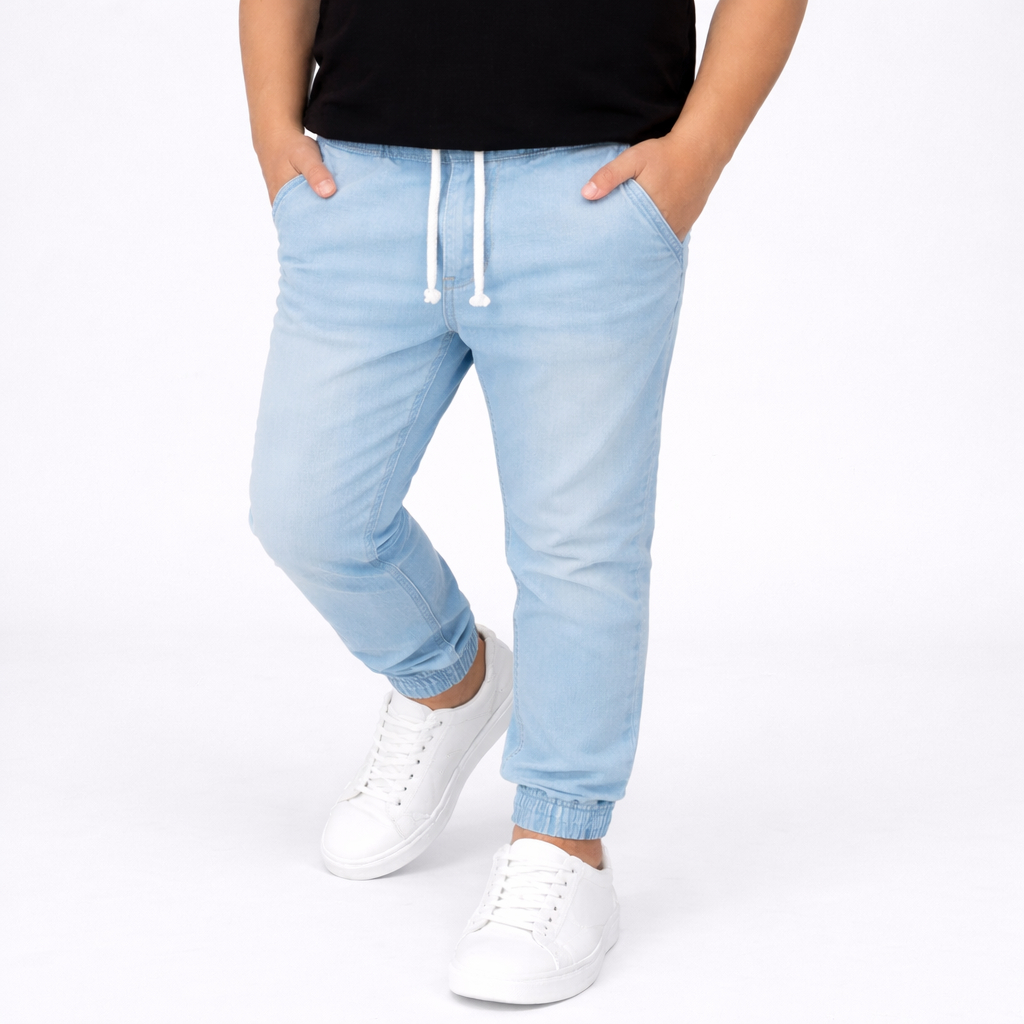 Calça Jeans Jogger Masculina Infantil Juvenil Menino