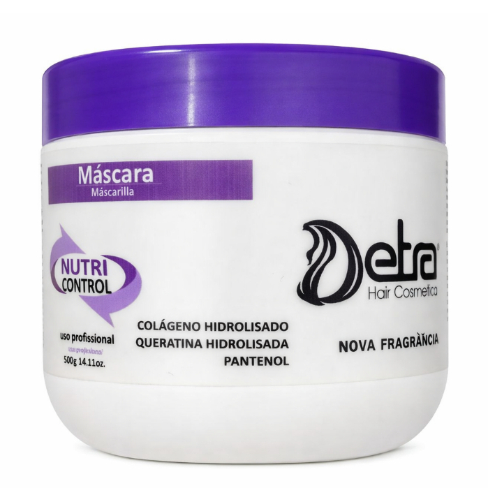 Máscara De Hidrataçao pòs Quimica  Nutri Control 500 ml  - Detra Hair Cosmetics