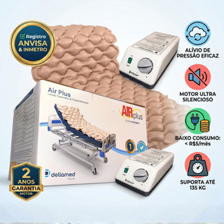 Colchão Pneumático Anti Escaras Airplus Dellamed Com Motor para Acamados Hospitalar