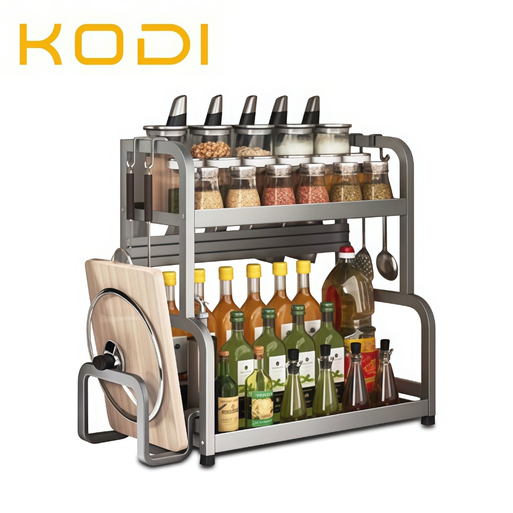 Tempero de cozinha multifuncional condimento utensílios de cozinha rack rack de de 2 camadas-S6/T2