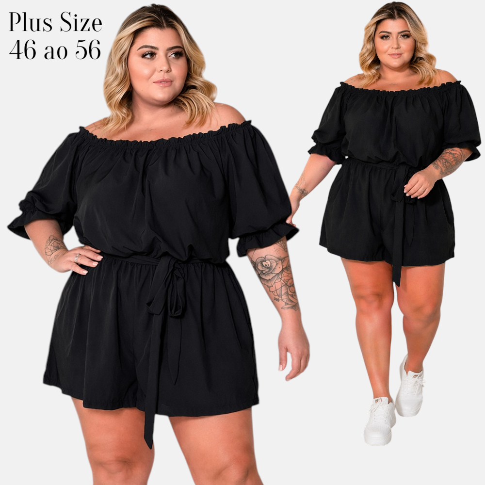 Macaquinho Plus Size Feminino Macaquinho Tomara Que Caia Macaquinho Feminino Soltinho Curto Plussize Feminino