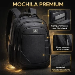 Mochila Executiva Primicia Notebook Espaçosa Reforçada Trabalho Faculdade Resistente Casual