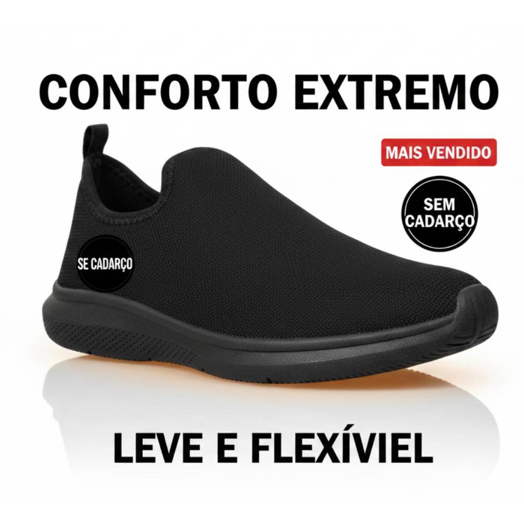 Tênis Meia Feminino Masculino Calce Fácil Caminhada Academia Crosfit Ortopédico Esportivo Unissex