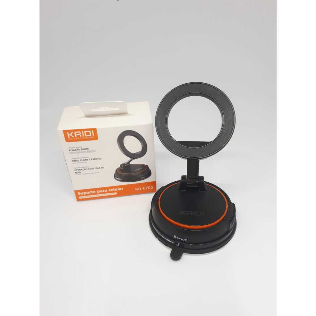 Suporte Imã para  Celular Com Ventosa Forte Mesa E Carro - Kaidi