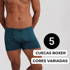 Kits De Cuecas Boxer Adulto Lisa Tecido Microfibra Premium Cós Da Cintura Embutido Original