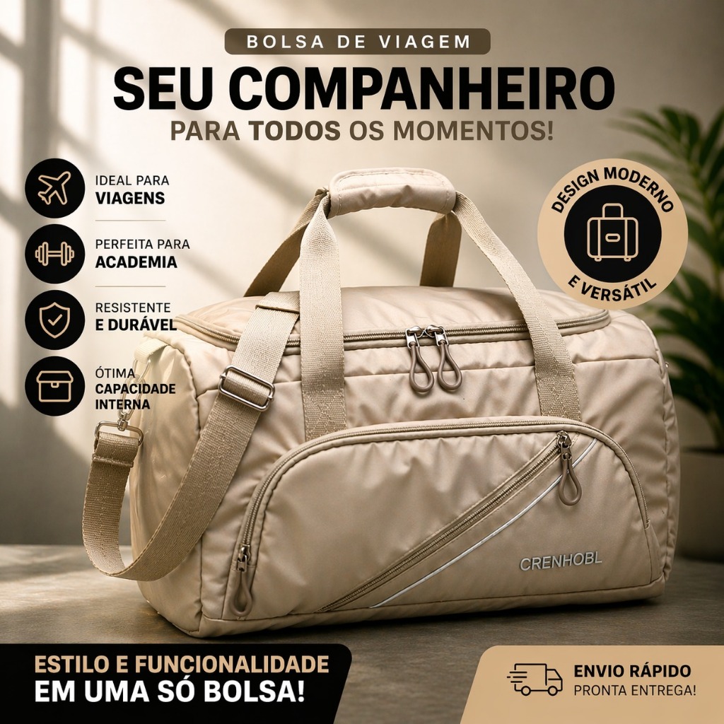Bolsa Esportiva Mochila Viagem Fitness Academia Mala Treino