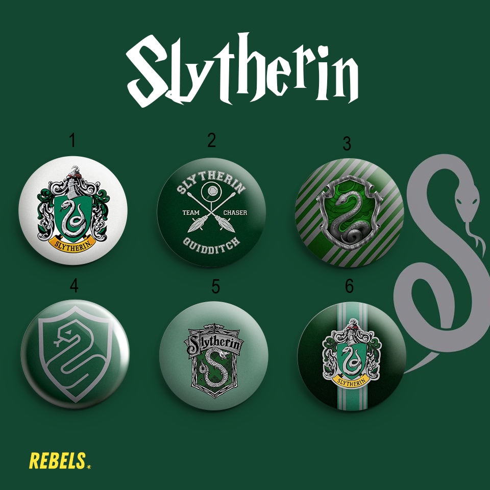 Kit Bottons - Slytherin  | Sonserina | Harry Potter - 32/44/58mm