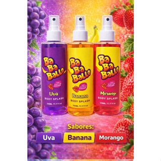 KIT com 2 unidades de Body Splash Corporal com Cheirinho de Chiclete 230ml em Oferta na Shopee