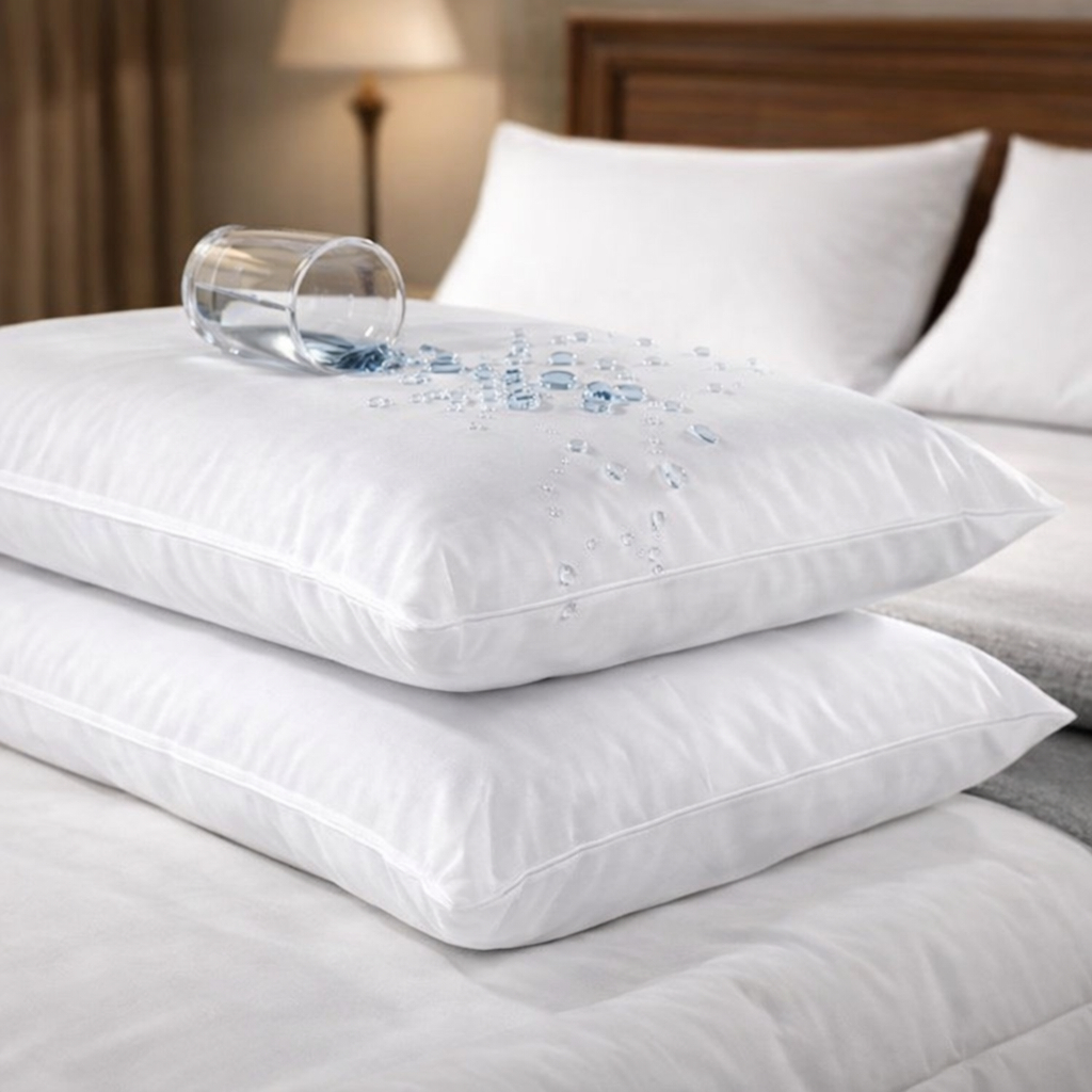 Kit 4 fronha impermeável anti acaro Cor Branco com zíper 70x50 cm