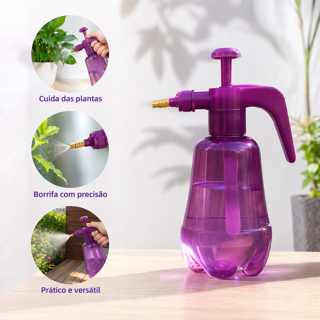 Pulverizador manual de Alta Pressão 1,6 L jardim e plantas multiuso borrifador spray achadinhos