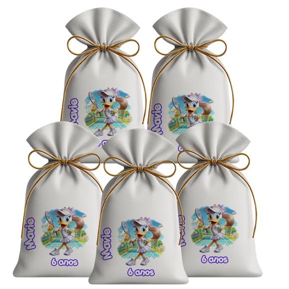 Kit 20 Unidades Saquinhos Festa Aniversário Tecido Personalizado Margarida Disney