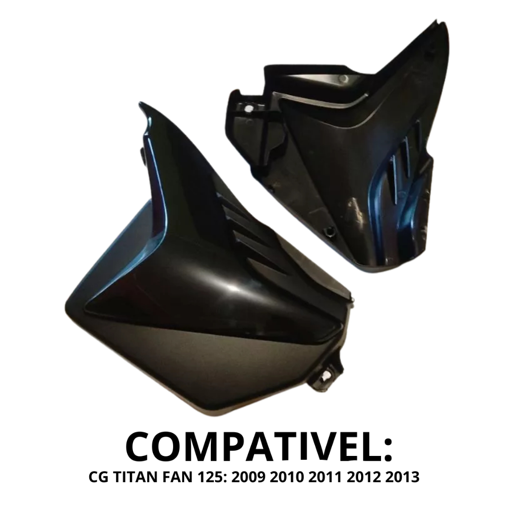 Par Tampa Lateral Fan 125 Cg 2009 2010 2011 2012 2013 Preto Injetado Wester Carenagem Lateral