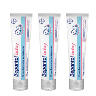 Kit com 3 Cremes Pomada de Assadura 30gr Cada - Bepantol