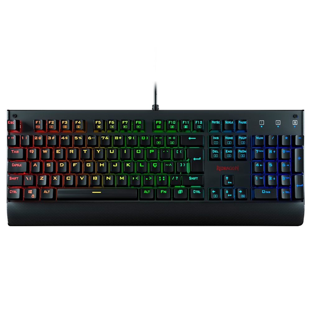 TECLADO MECÂNICO GAMER REDRAGON KALA RGB PRETO SWITCH AZUL K557RGB (PT-BLUE)
