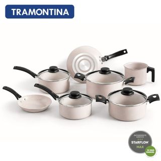 Jogo De Panela Antiaderente Turim 7 Peças Alumínio Tramontina