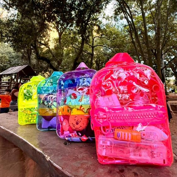 Mochila Infantil Color Bubble Neon Transparente - DAC